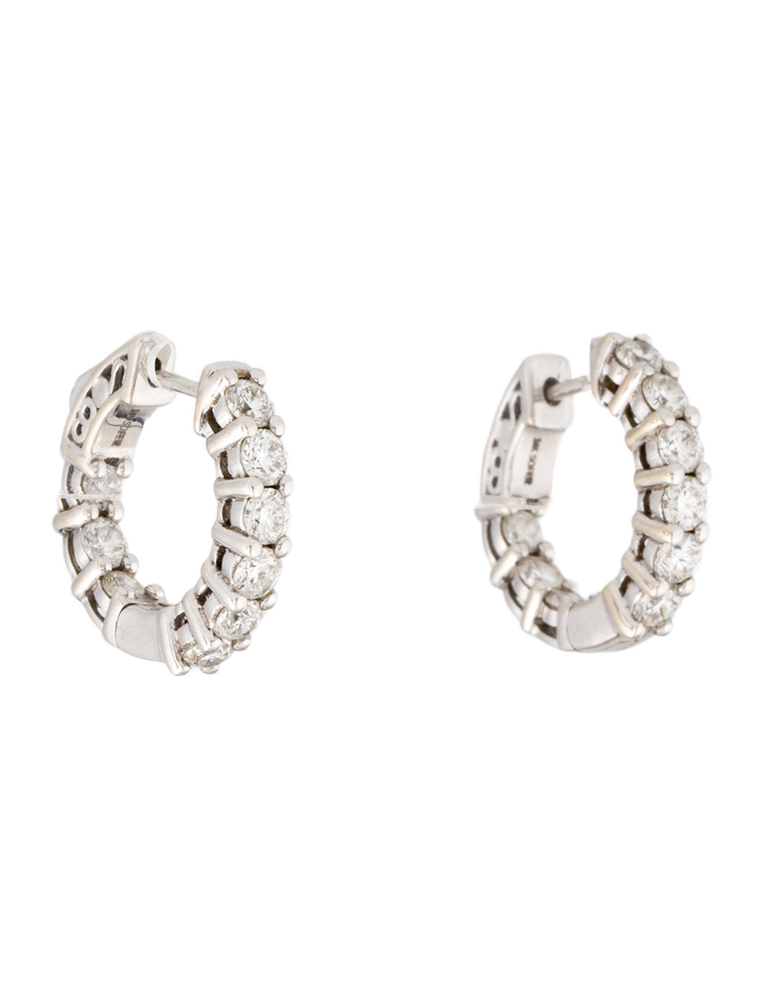 Sofer Jewelry 14K 1.62ctw Diamond Inside Out Hoop Earrings