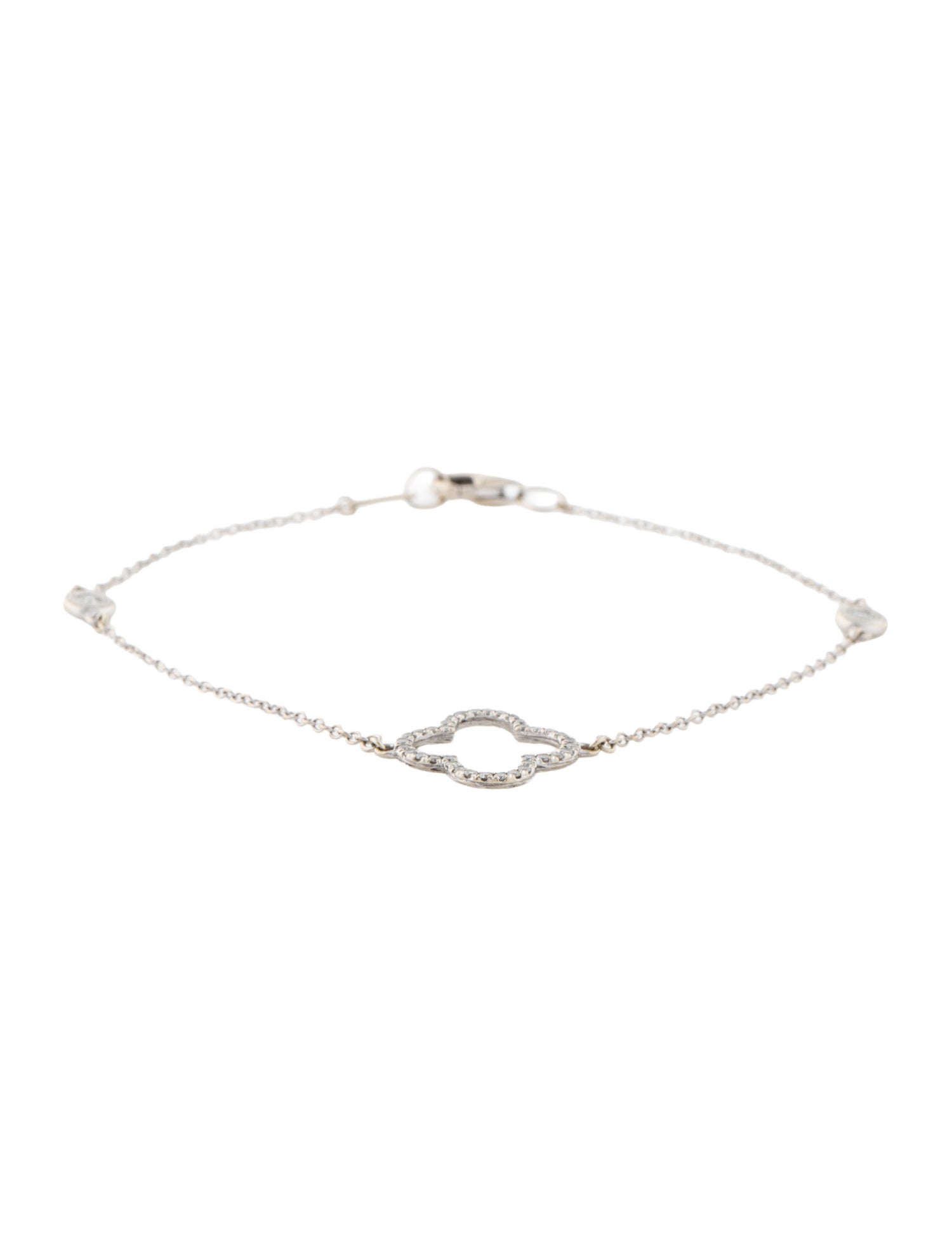 Sofer Jewelry 14K Diamond Open Clover Bracelet