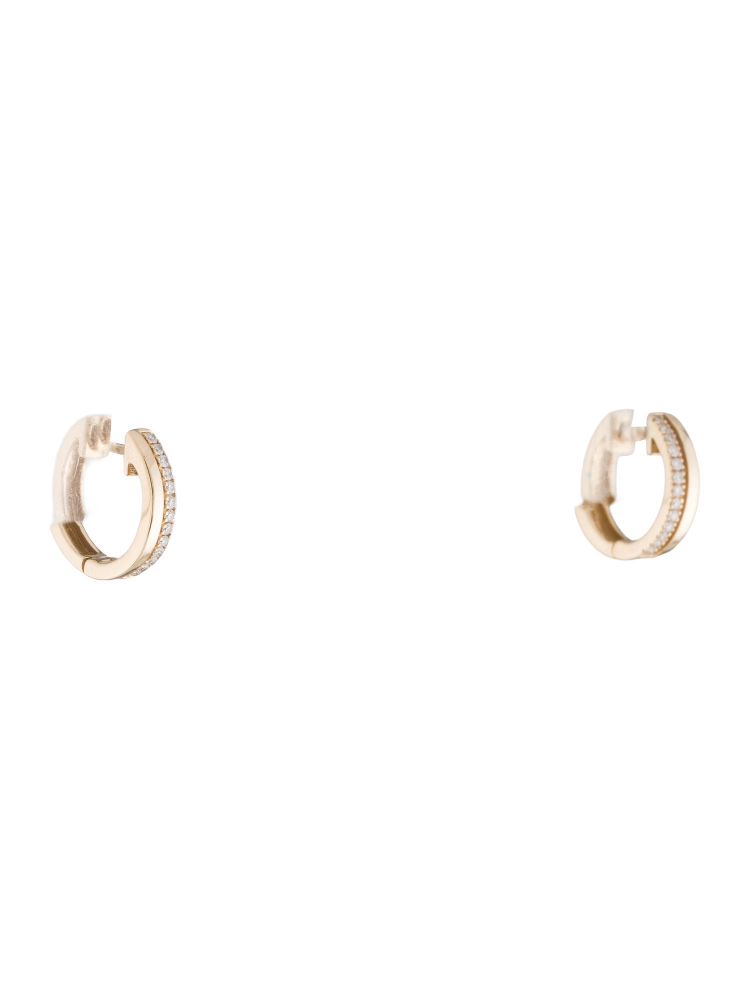 Sofer Jewelry 14K Diamond Two Row Huggie Earrings