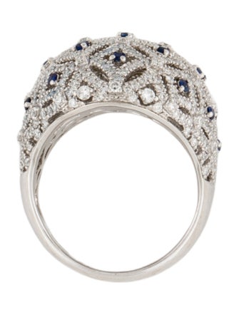 Sofer Jewelry 14K Sapphire & Diamond Domed Ring