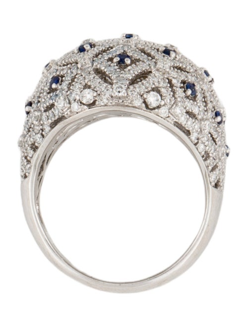 Sofer Jewelry 14K Sapphire & Diamond Domed Ring
