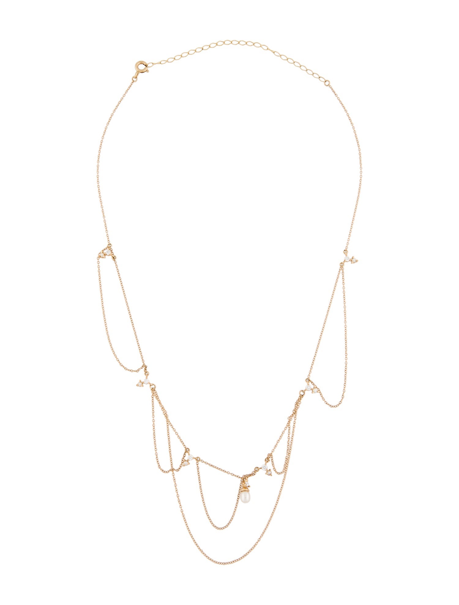 Sofia Zakia 14K Pearl & Diamond Atlantic Kiss Necklace