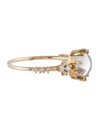Sofia Zakia 14K Moonstone & Diamond Oracle Ring