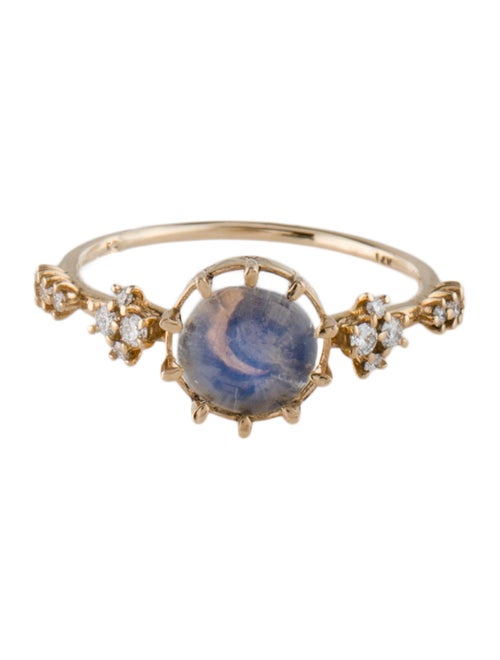 Sofia Zakia 14K Moonstone & Diamond Oracle Ring