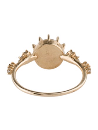 Sofia Zakia 14K Moonstone & Diamond Oracle Ring