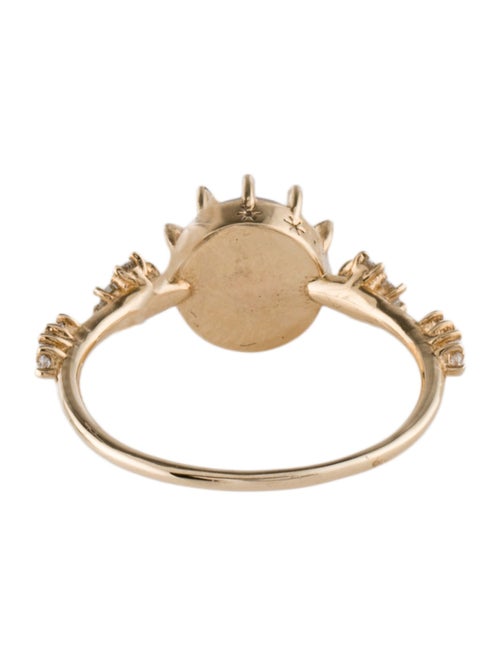 Sofia Zakia 14K Moonstone & Diamond Oracle Ring