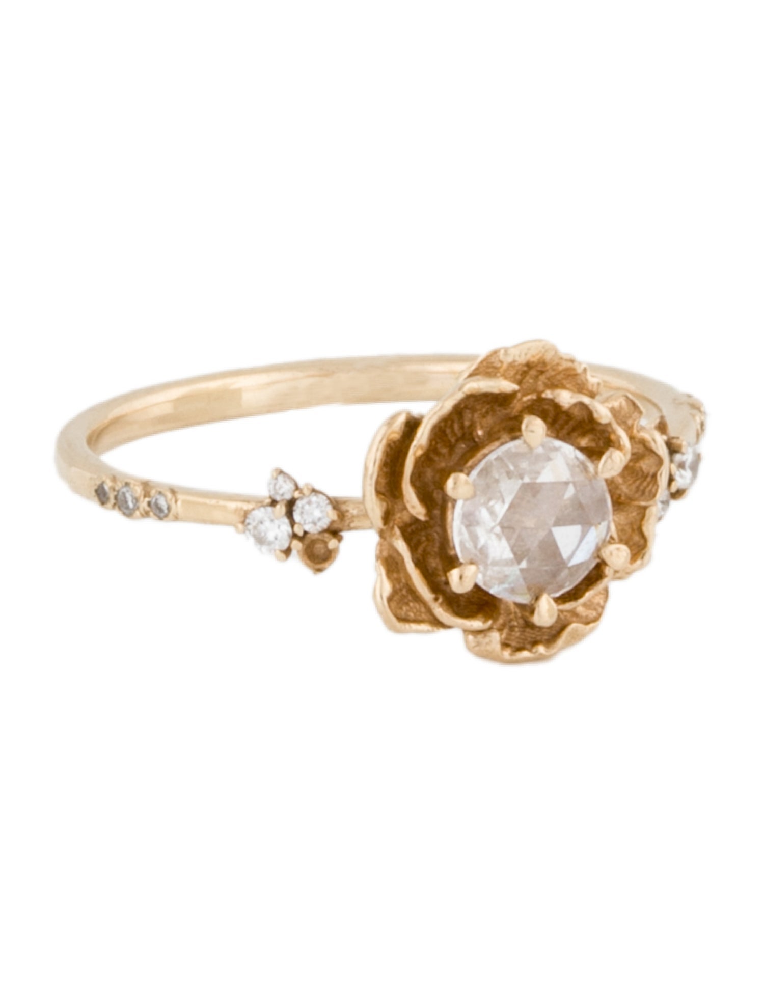 Sofia Zakia 14K Diamond Paonia Cocktail Ring