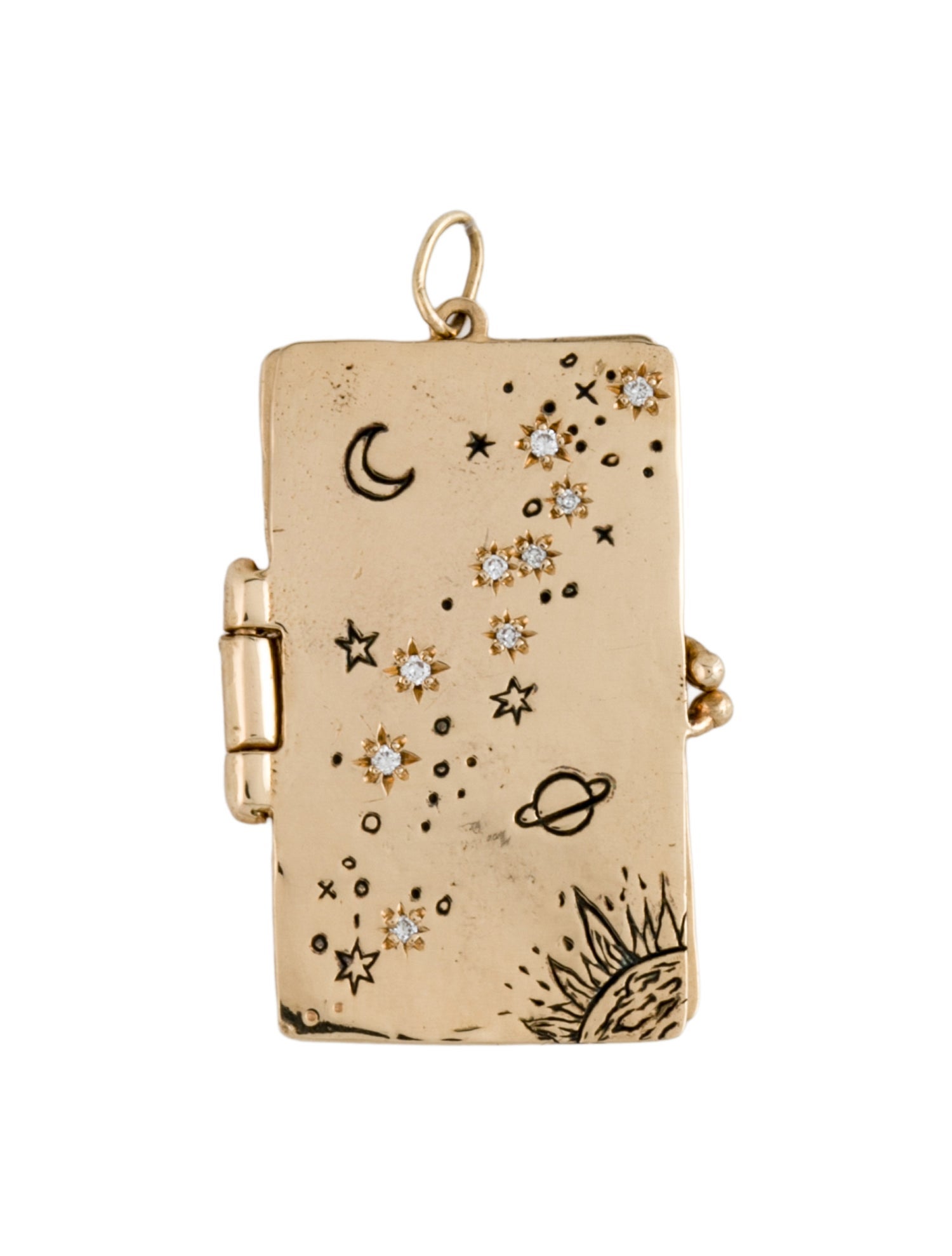 Sofia Zakia 14K Diamond Stardust Locket Pendant