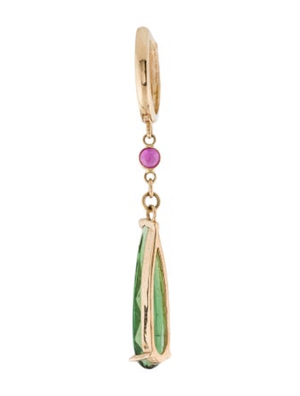 Sofia Zakia 14K Tourmaline & Sapphire Howl Pendragon Single Earring
