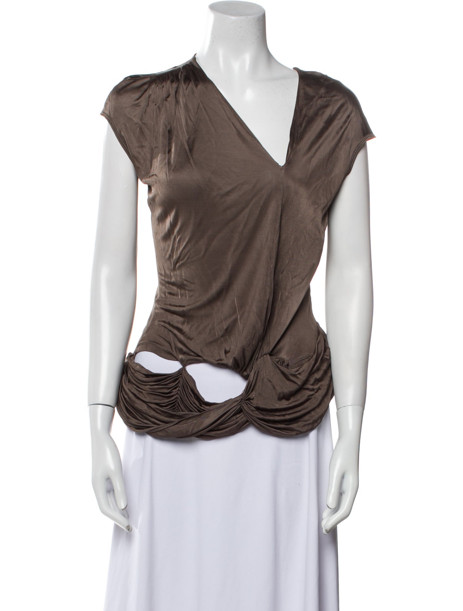 Sophia Kokosalaki Asymmetrical Short Sleeve Top