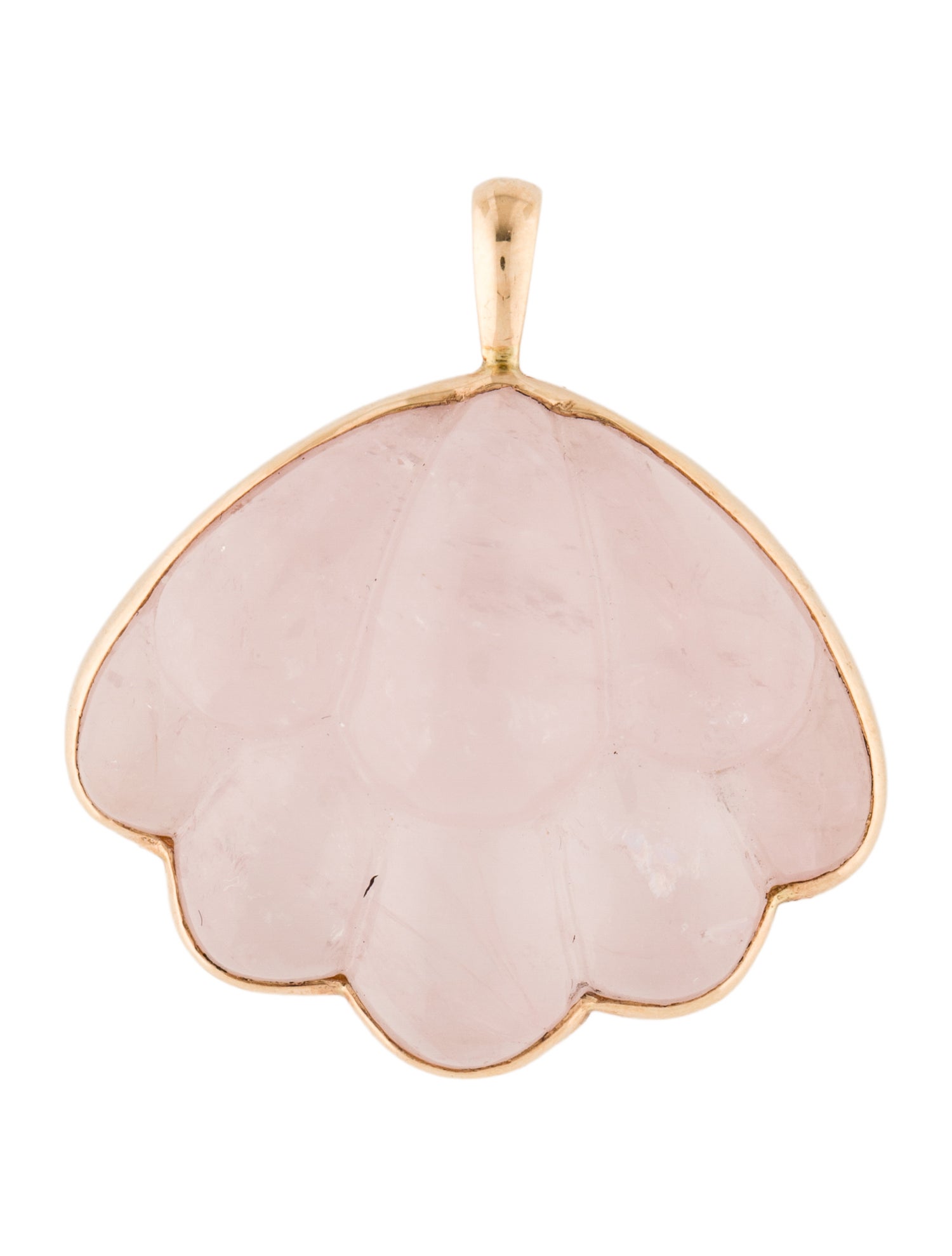 Sophie Joanne 14K Rose Quartz Lotus Pendant
