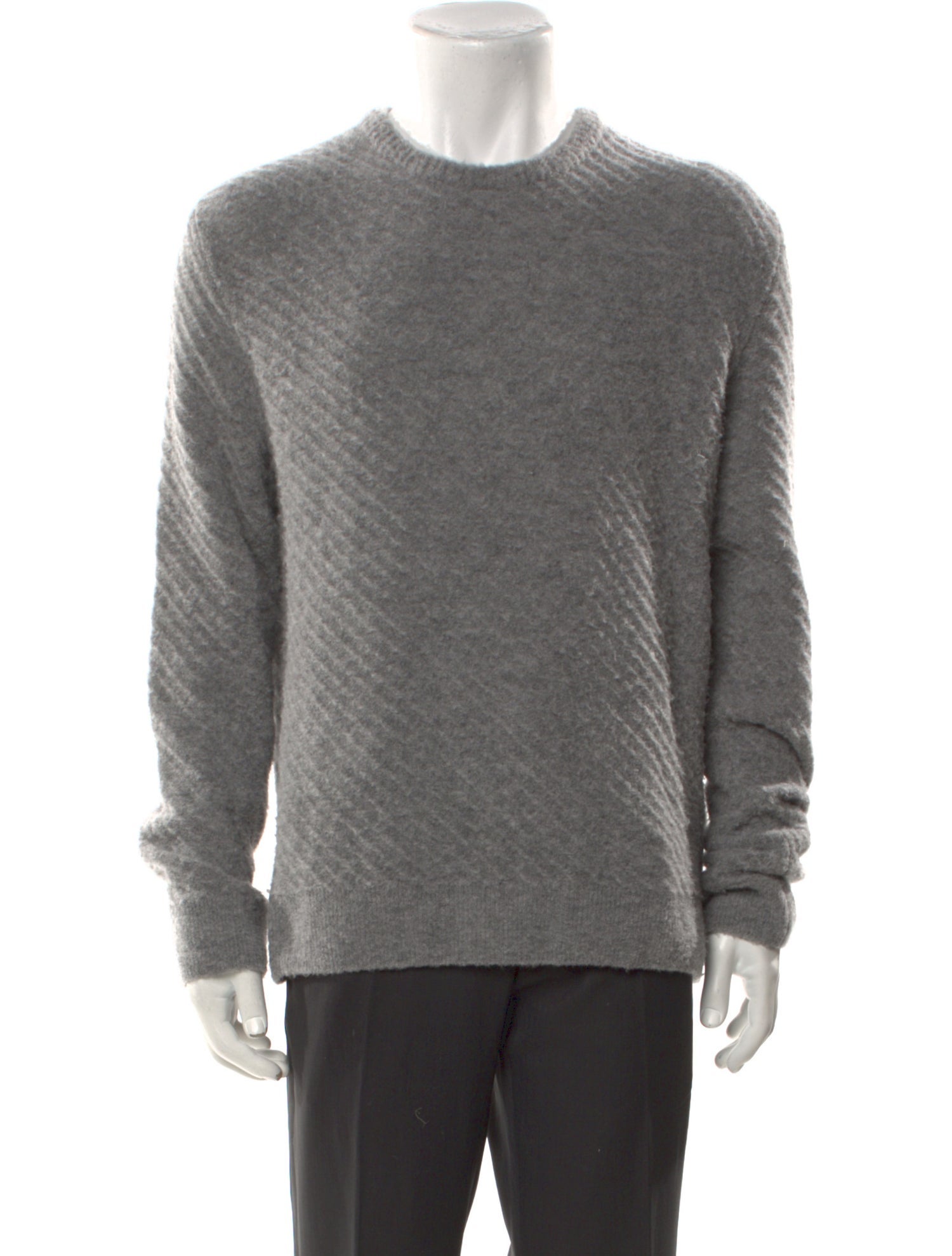 Solid Homme Wool Crew Neck Pullover