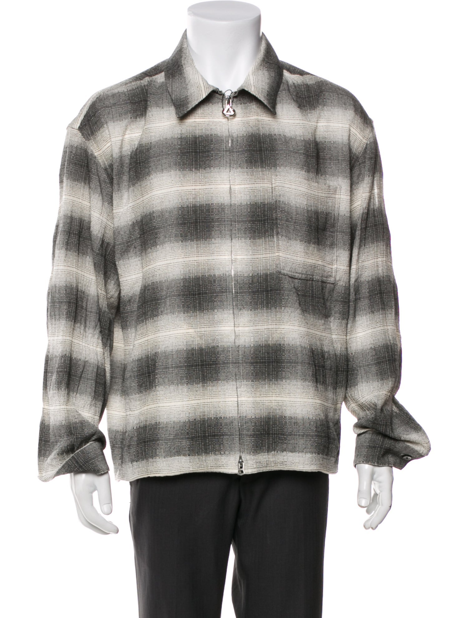 Solid Homme Plaid Print Long Sleeve Shirt w/ Tags