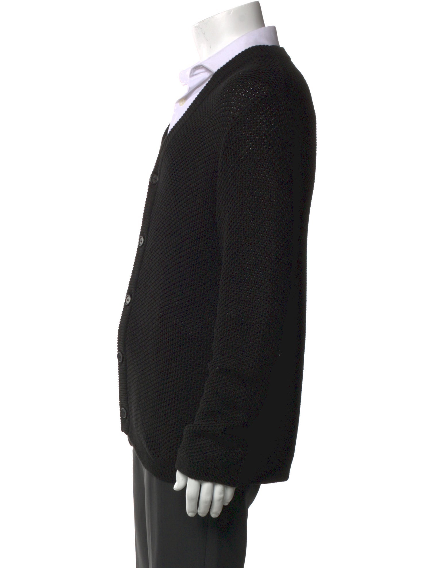 Solid Homme V-Neck Long Sleeve Cardigan