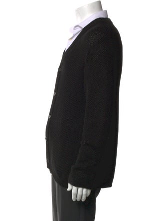 Solid Homme V-Neck Long Sleeve Cardigan