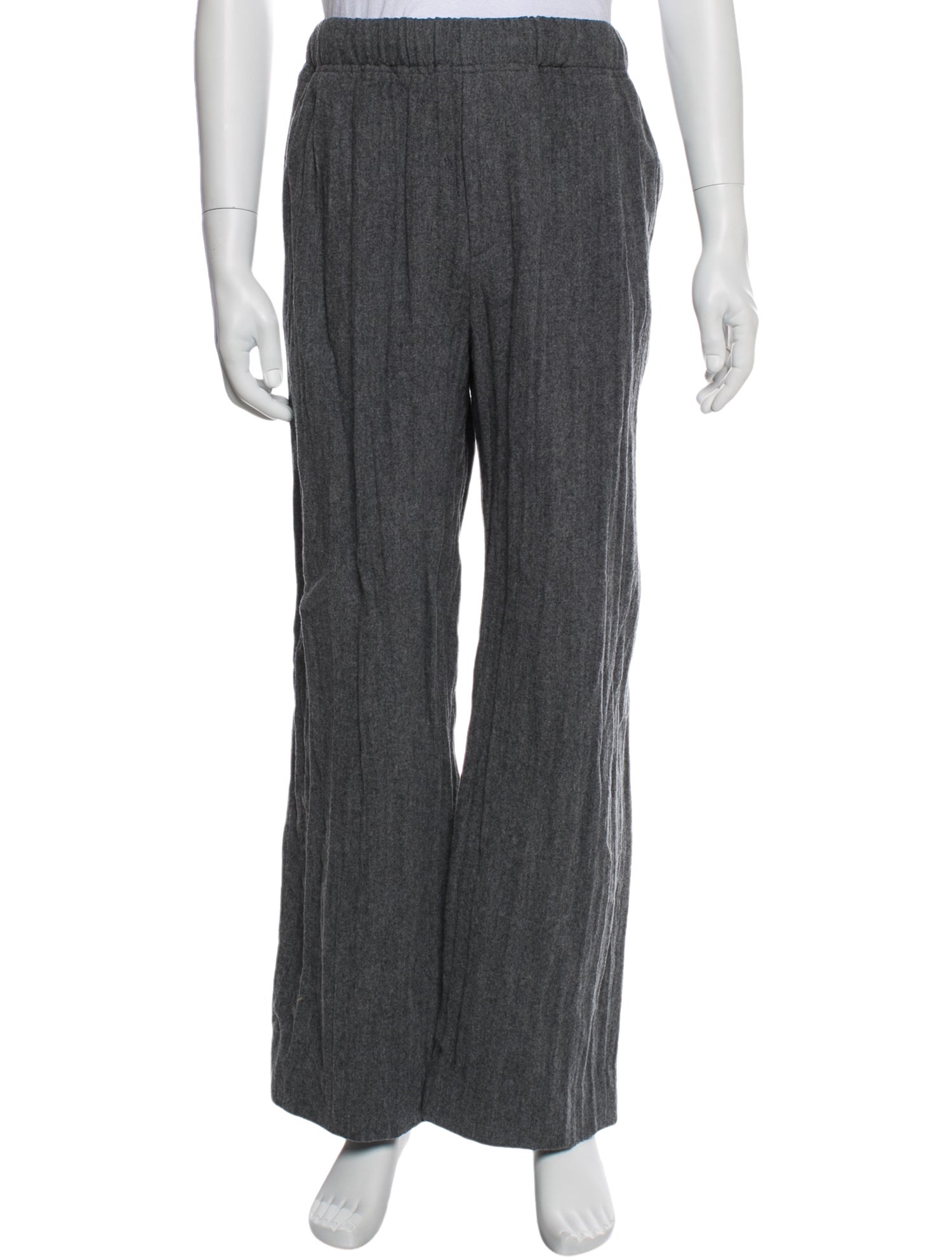 Solid Homme Wool Dress Pants