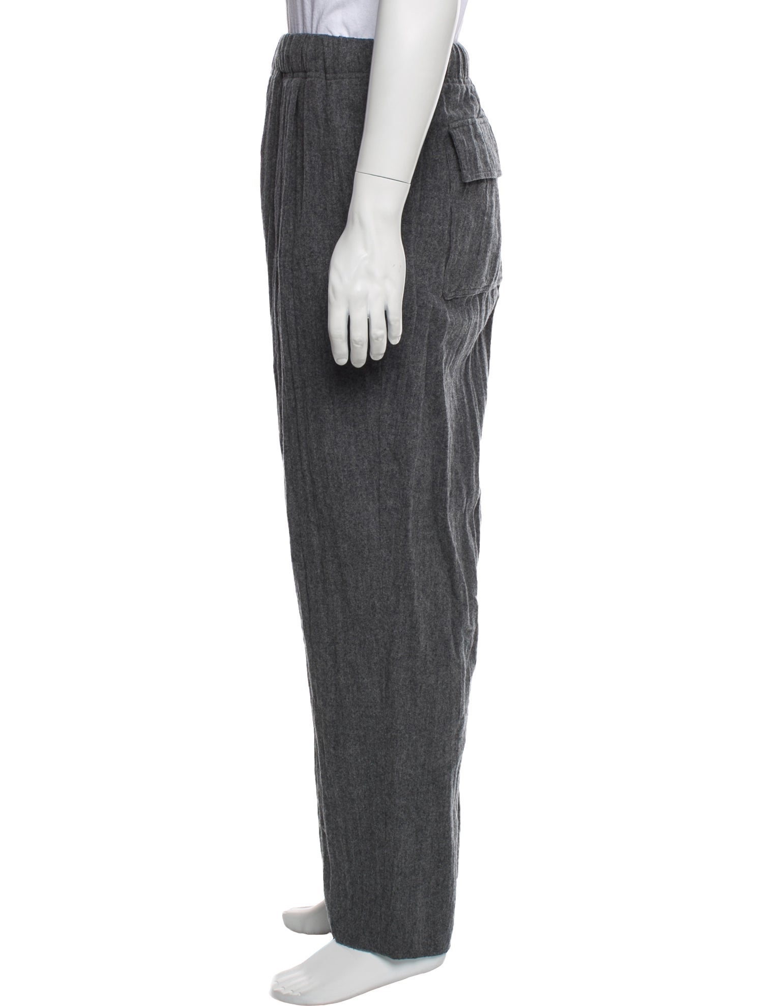 Solid Homme Wool Dress Pants