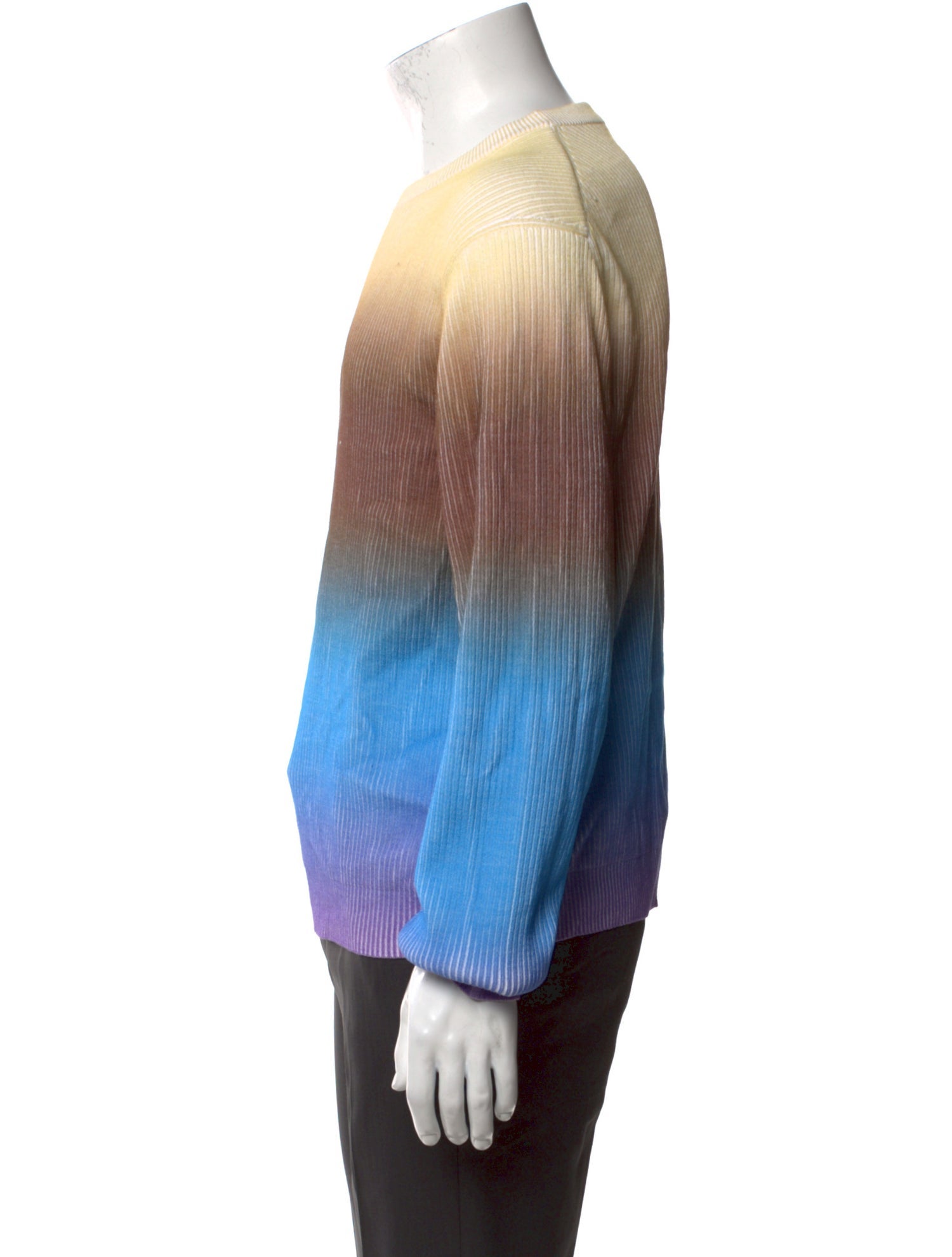 Solid Homme Tie-Dye Print Crew Neck Pullover