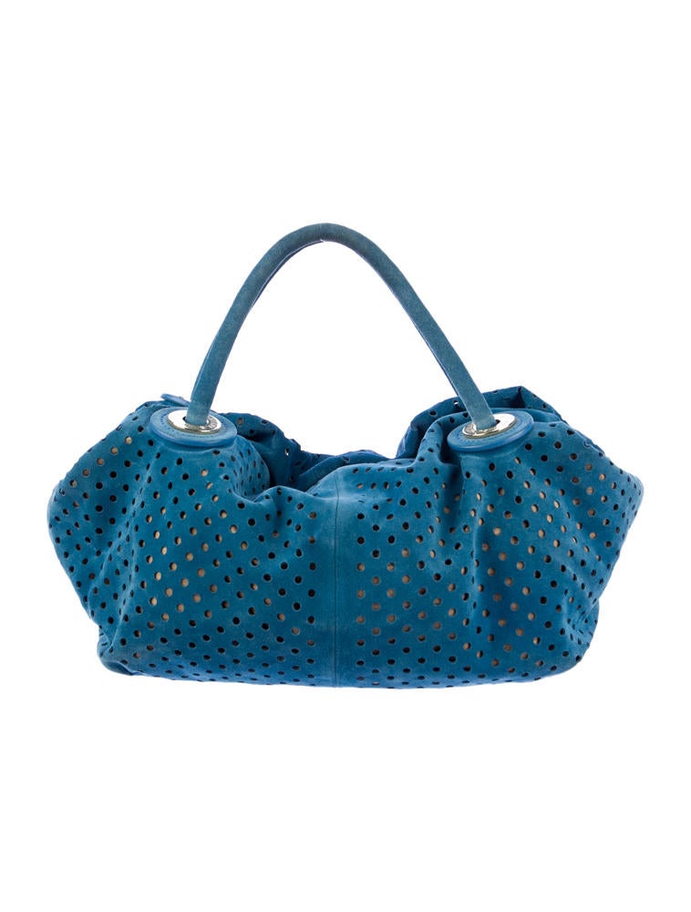 Sonia Rykiel Perforated Handle Bag - Blue Handle Bags, Handbags