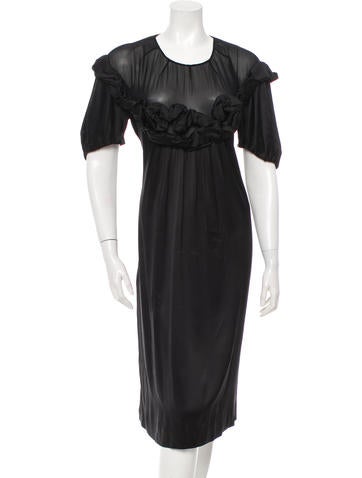 Sonia Rykiel Silk Short Sleeve Dress