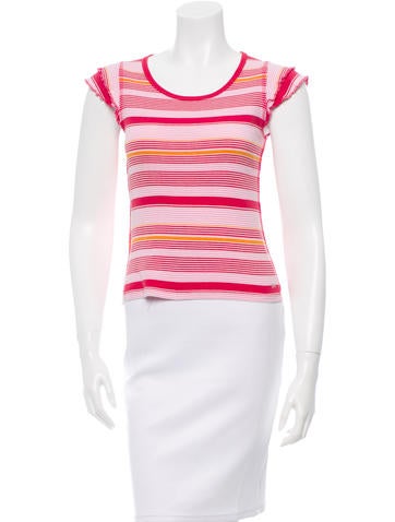 Sonia Rykiel Striped Short Sleeve Top