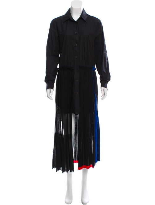 Sonia Rykiel Pleated Shirt Dress Black