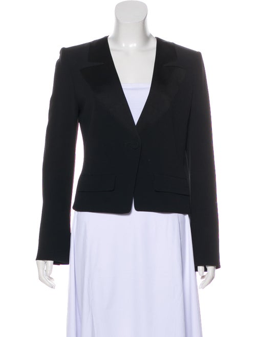 Sonia Rykiel Woven Collarless Blazer Black