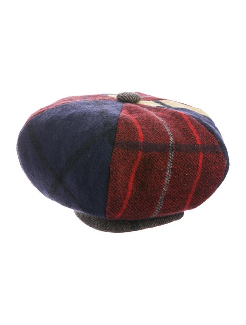Sonia Rykiel Plaided Beret Red