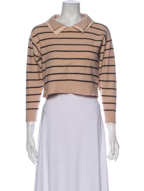 Sonia Rykiel Striped Knit Sweater Pink