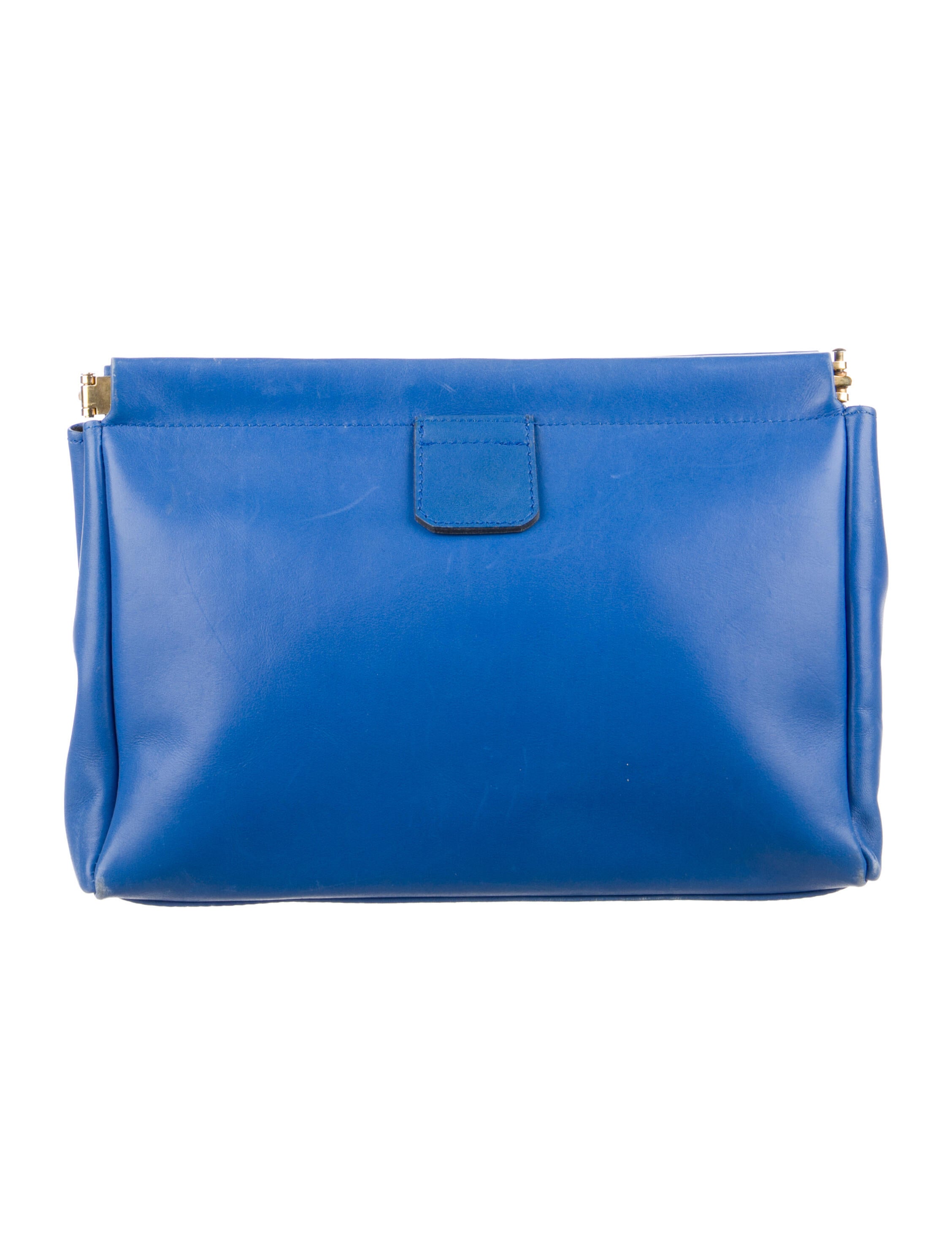 Pierre Hardy Colorblock Alpha Leather Clutch Black Clutches, Handbags