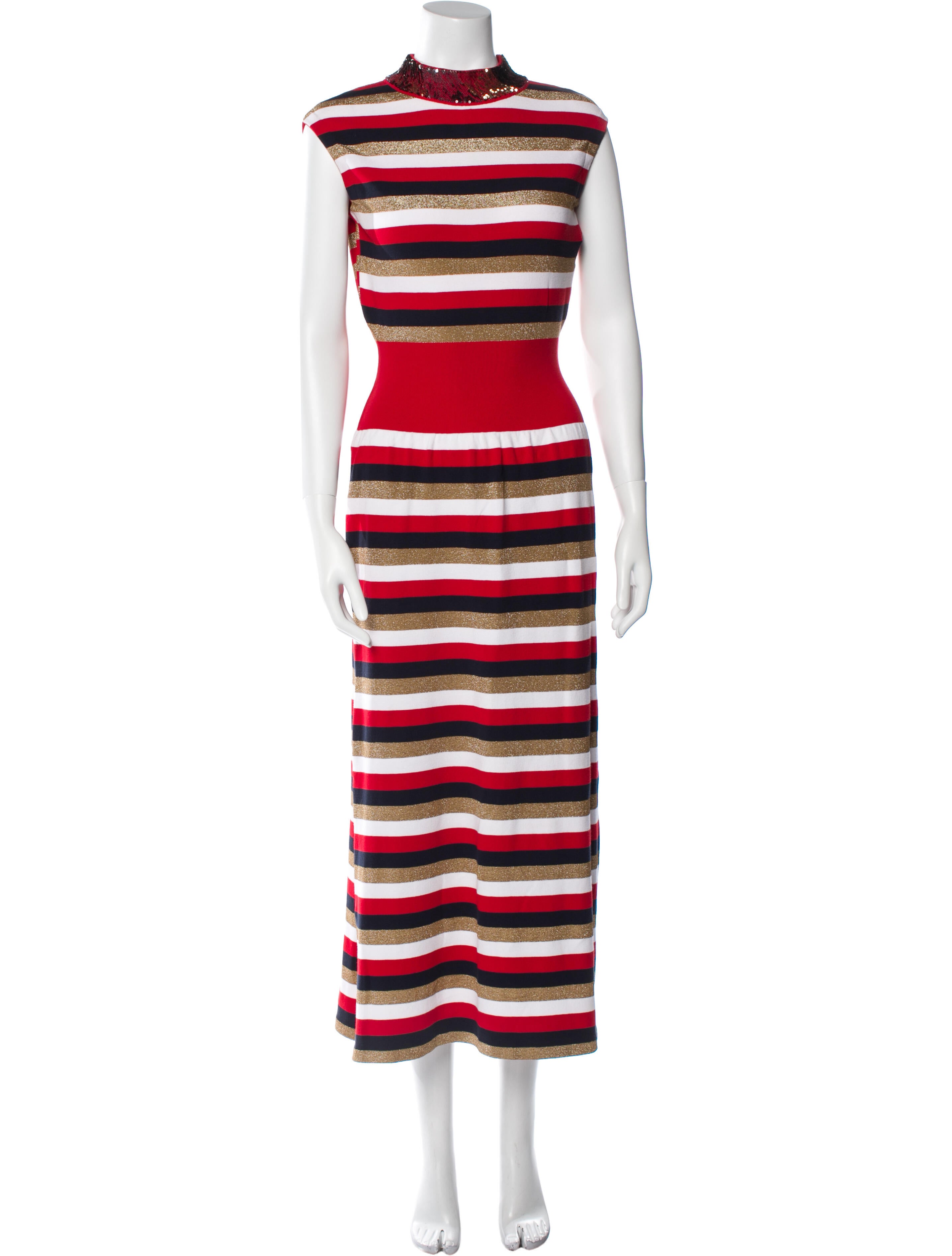 Sonia Rykiel Striped Long Dress Red Dresses, Clothing SON56685
