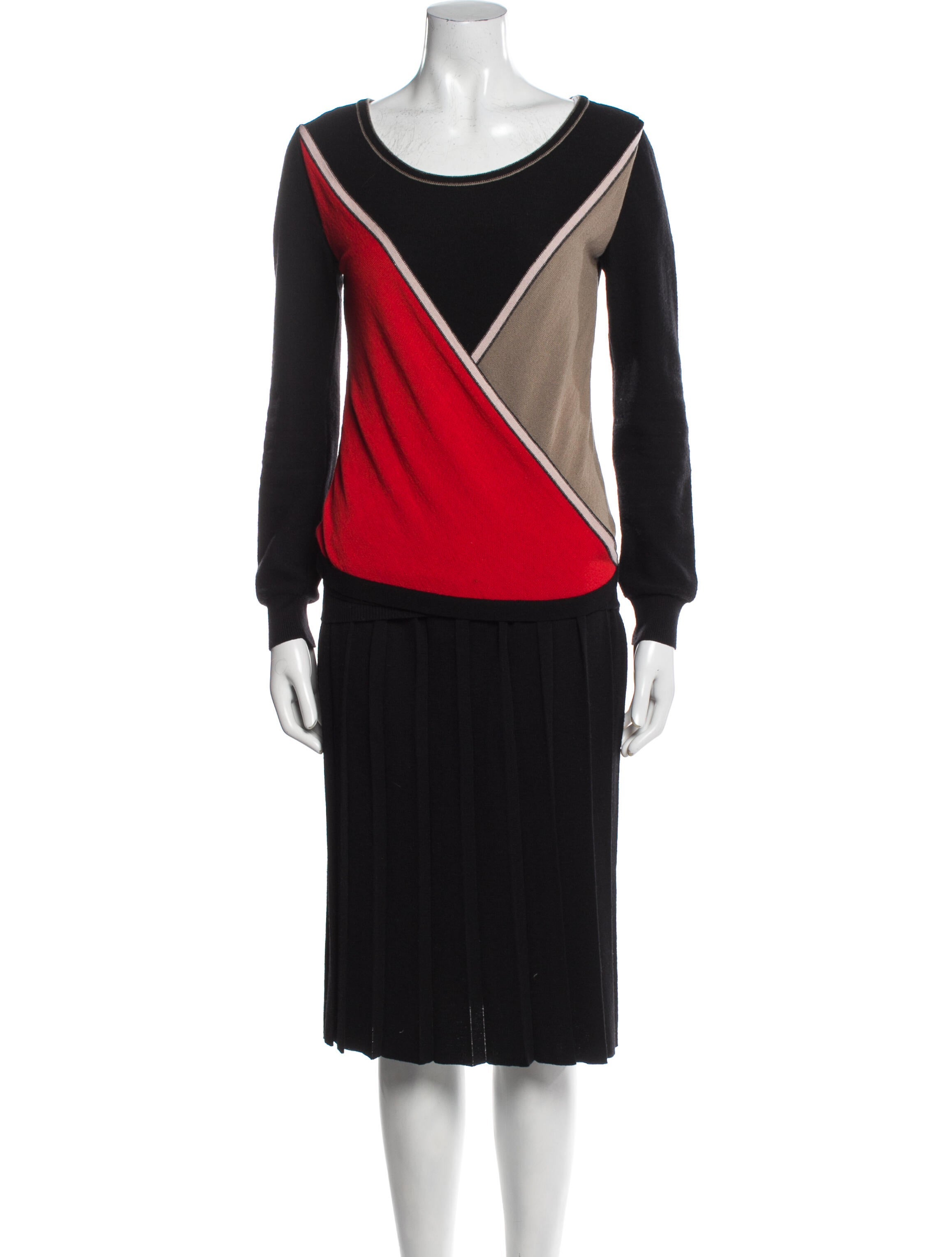 Sonia Rykiel Colorblock Pattern Skirt Set