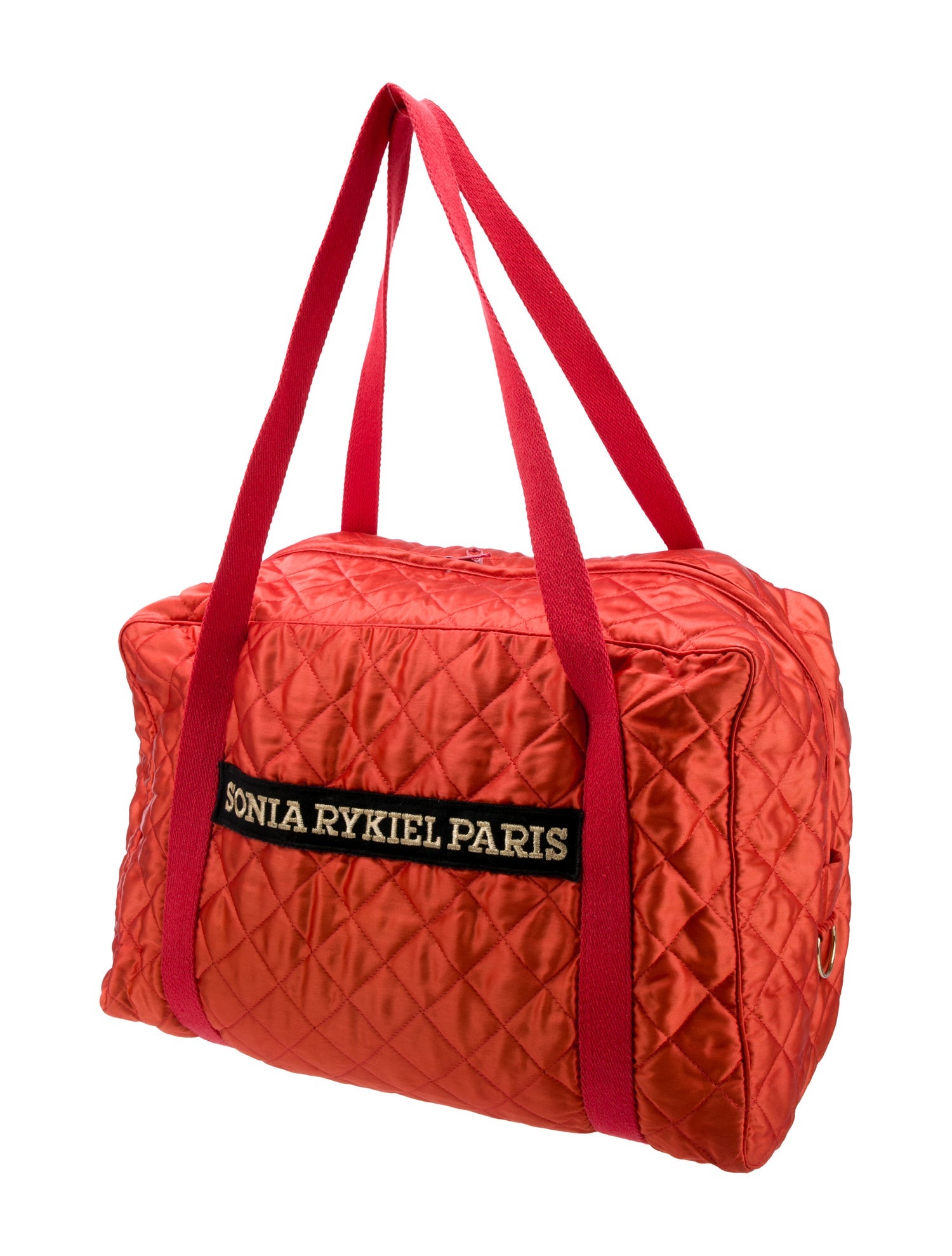 Sonia Rykiel Satin Embroidered Bag - Orange Luggage and Travel