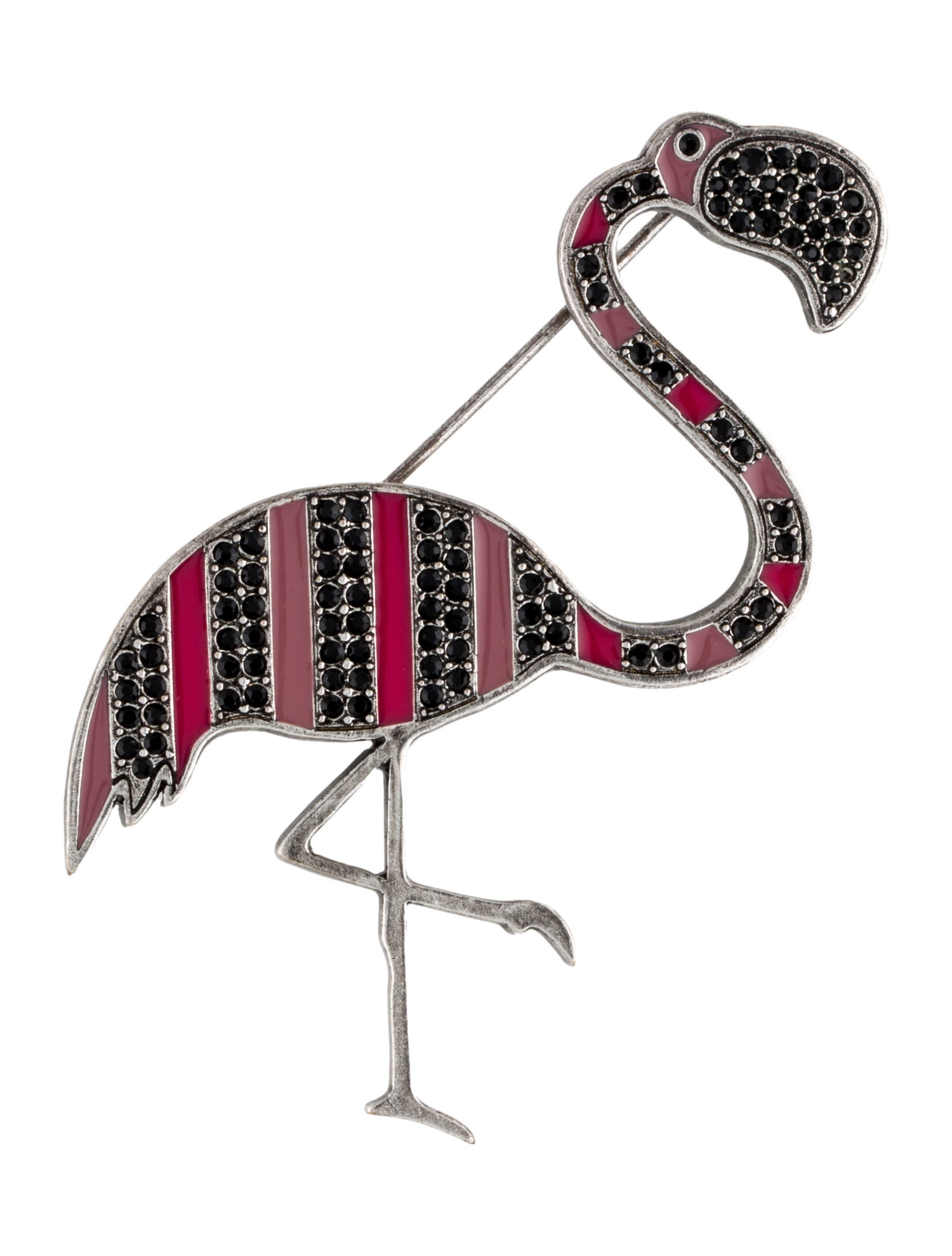 Sonia Rykiel x The Webster Crystal Flamingo Brooch
