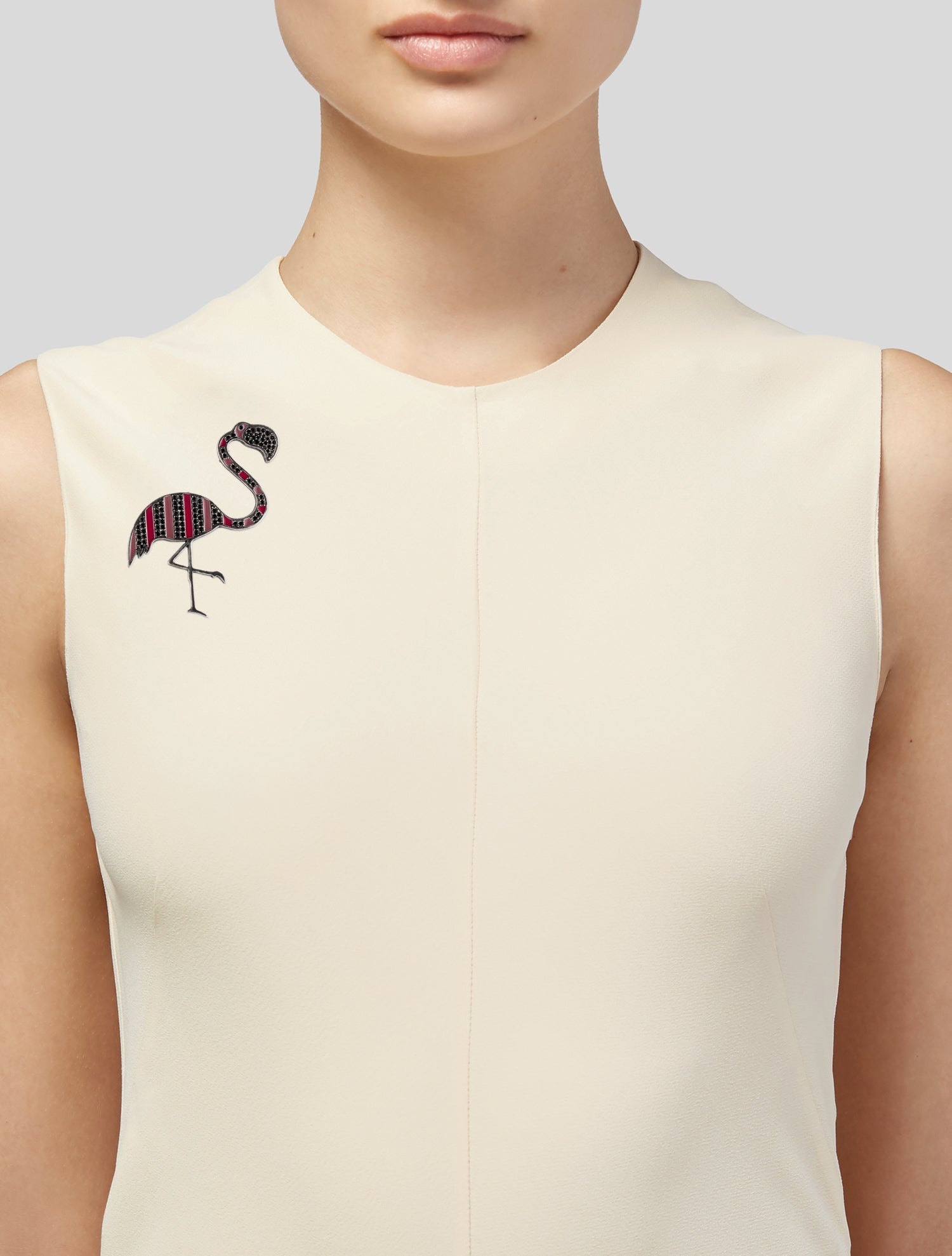 Sonia Rykiel x The Webster Crystal Flamingo Brooch