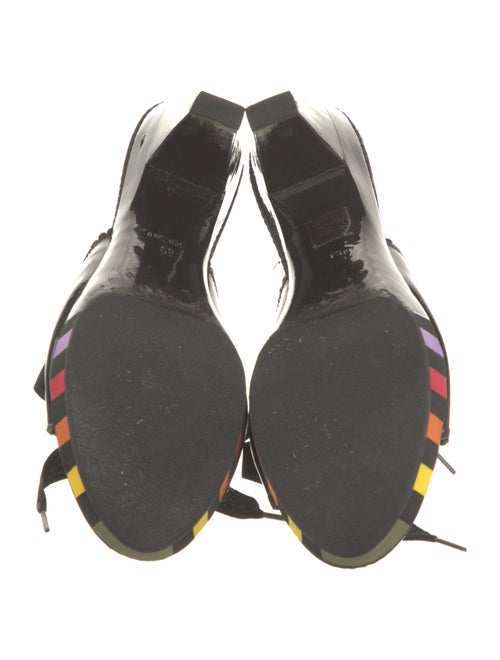 Sonia Rykiel Patent Leather Bow Accents Slides