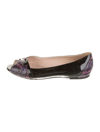 Sonia Rykiel Patent Leather Animal Print Flats