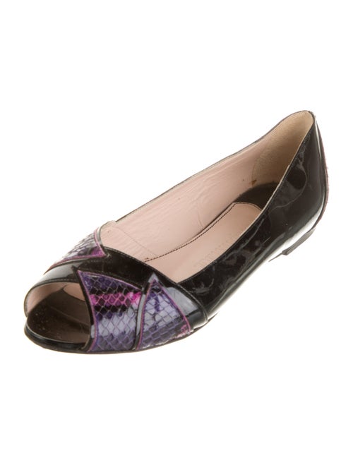 Sonia Rykiel Patent Leather Animal Print Flats