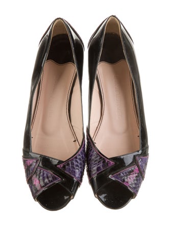 Sonia Rykiel Patent Leather Animal Print Flats