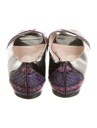 Sonia Rykiel Patent Leather Animal Print Flats