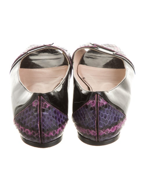 Sonia Rykiel Patent Leather Animal Print Flats