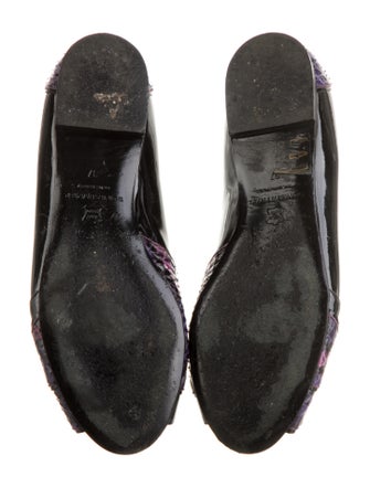 Sonia Rykiel Patent Leather Animal Print Flats