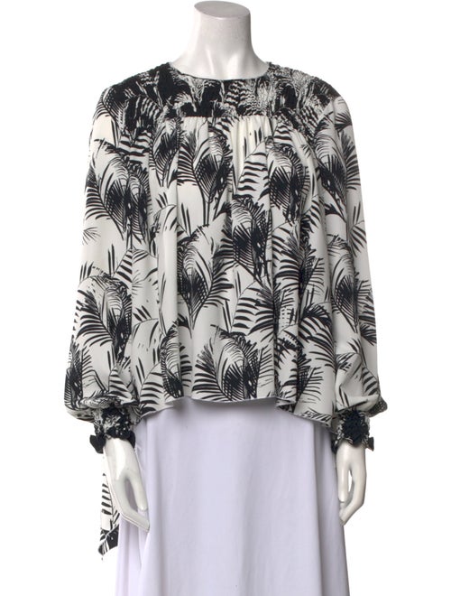 Sonia Rykiel Printed Bateau Neckline Blouse
