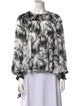 Sonia Rykiel Printed Bateau Neckline Blouse