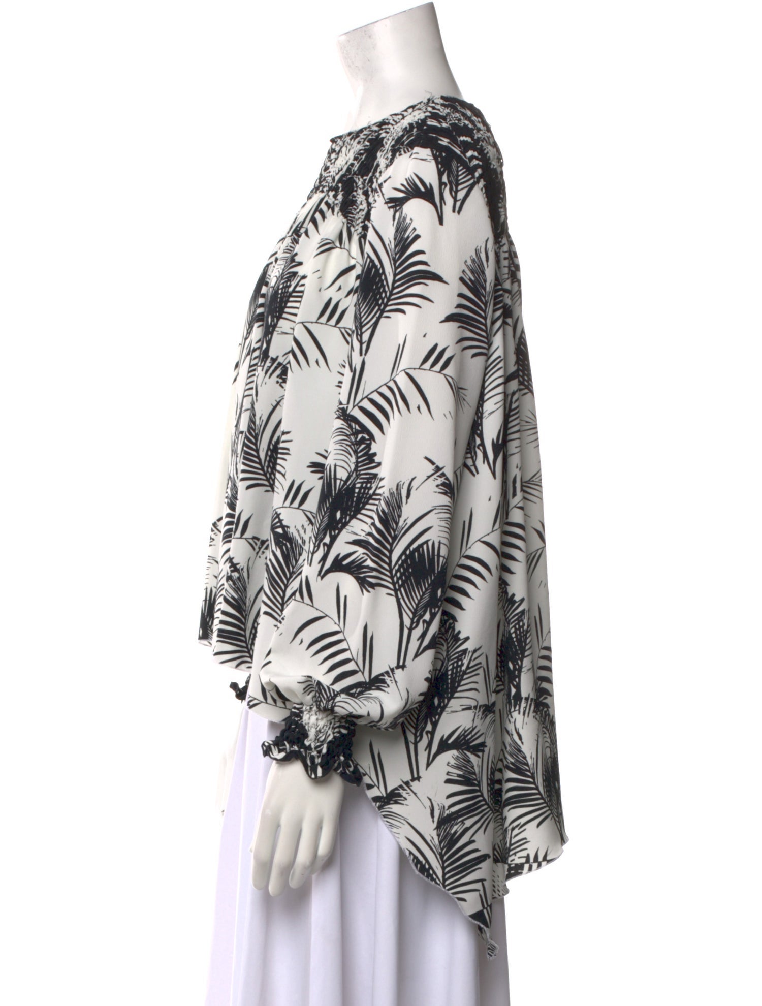 Sonia Rykiel Printed Bateau Neckline Blouse