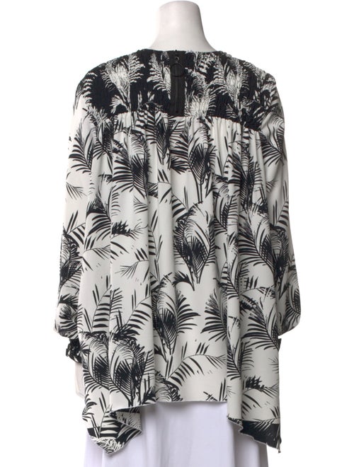 Sonia Rykiel Printed Bateau Neckline Blouse