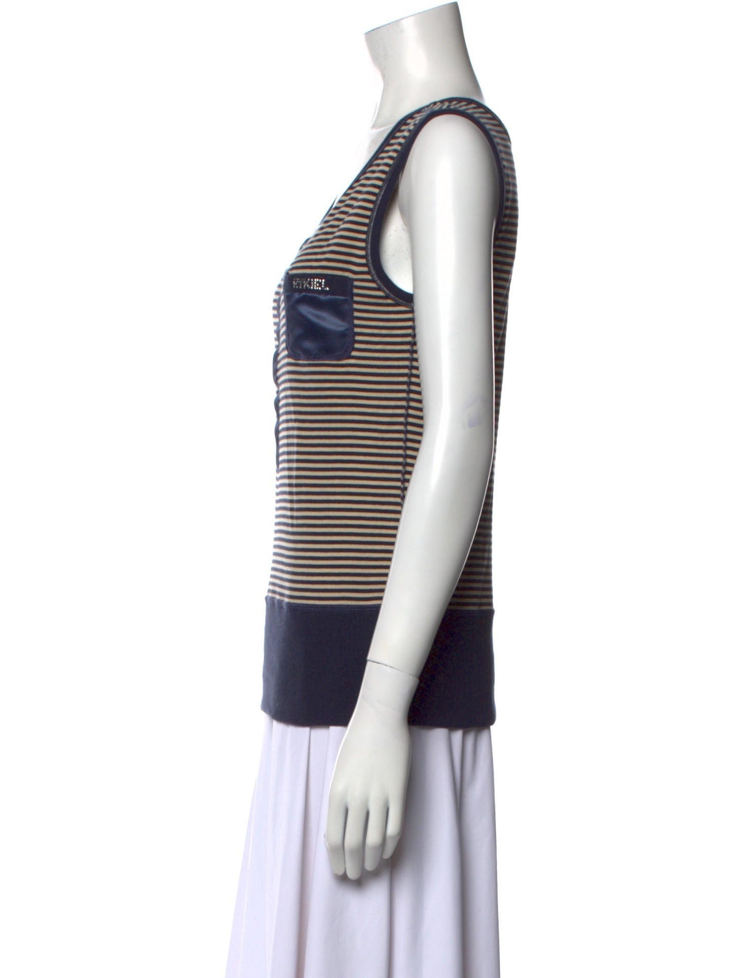 Sonia Rykiel Striped Scoop Neck Top