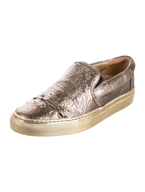 Sonia Rykiel Leather Colorblock Pattern Sneakers