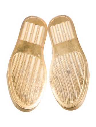 Sonia Rykiel Leather Colorblock Pattern Sneakers