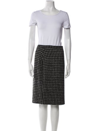 Sonia Rykiel Wool Houndstooth Print Skirt Suit